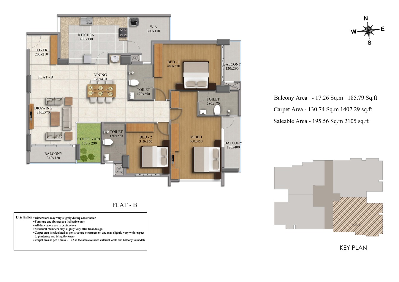 Kalyan Infinity 3BHK Floor Plan