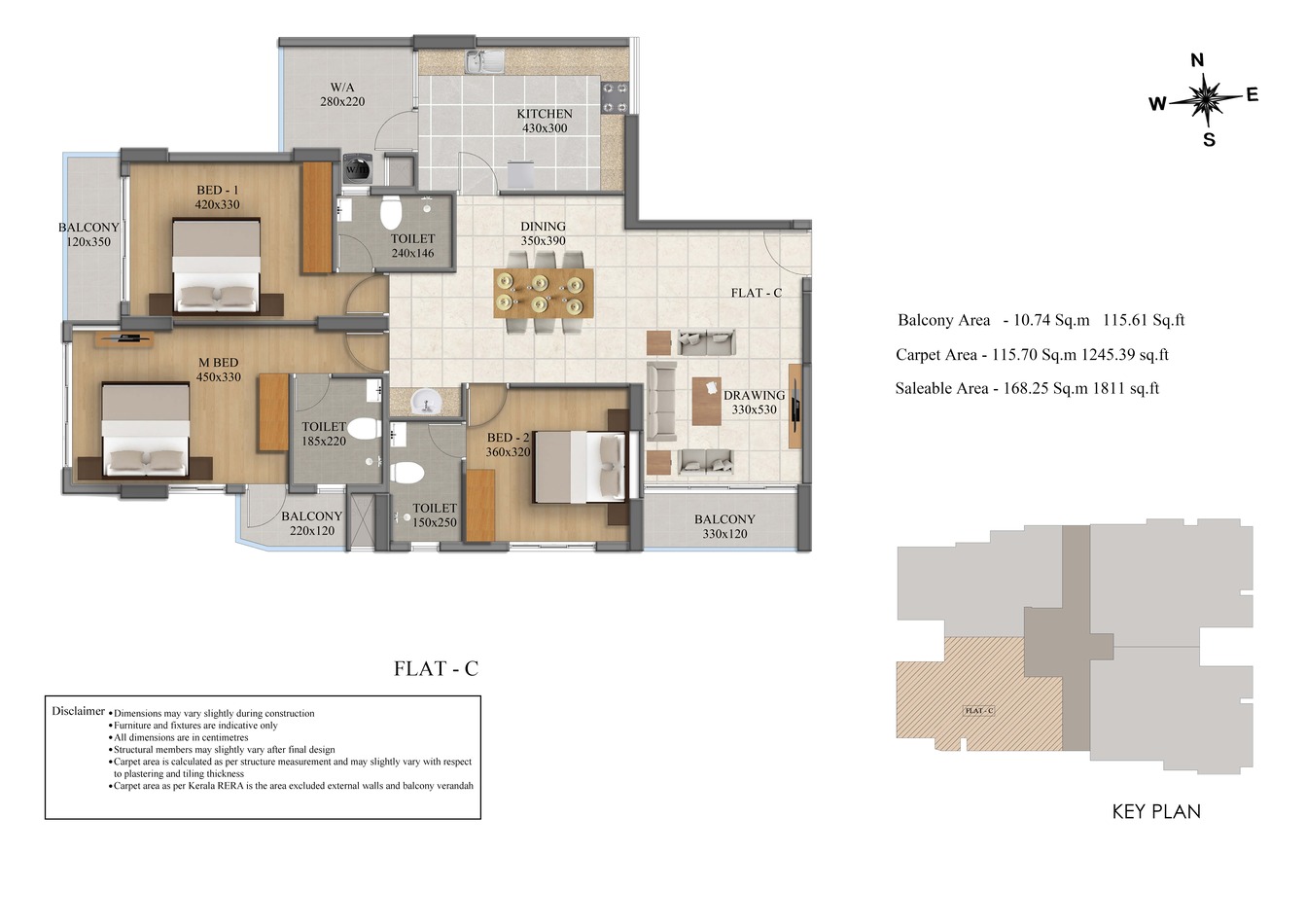 Kalyan Infinity 3BHK Floor Plan