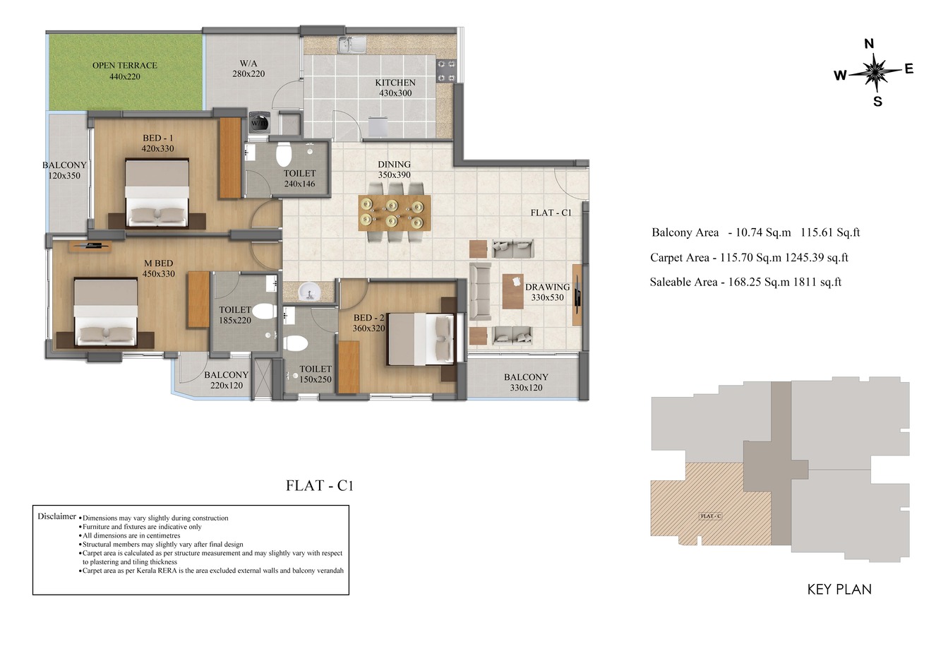 Kalyan Infinity 3BHK Floor Plan