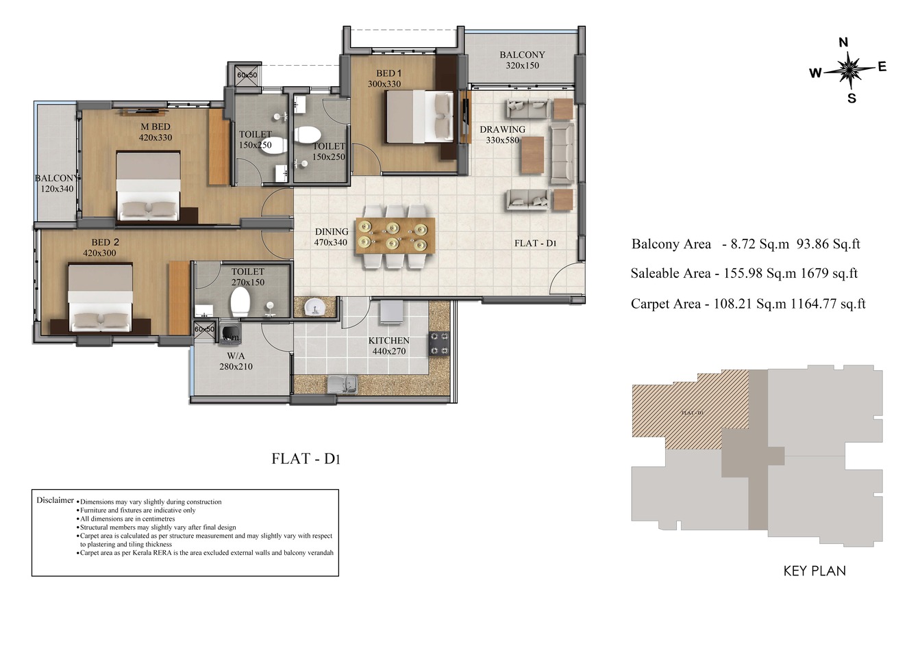 Kalyan Infinity 3BHK Floor Plan