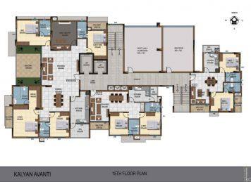 Kalyan Avanti 2 Bedroom floor plan Layout