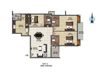 Kalyan Nexus 3 Bedroom floor plan