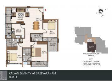 kalyan divinity 3Bedroom floor key plan