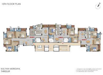 Kalyan Meridian 10th floor plan
