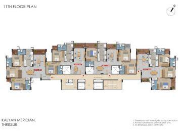 Kalyan Meridian 11th floor plan
