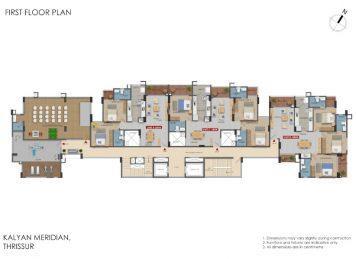 Kalyan Meridian First floor plan
