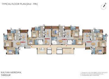 Kalyan Meridian Typical floor plan