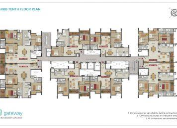 Kalyan Gateway third-tenth floor plan