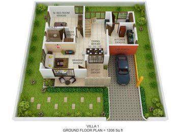 Kalyan Sunfields Villa1 Ground floor plan