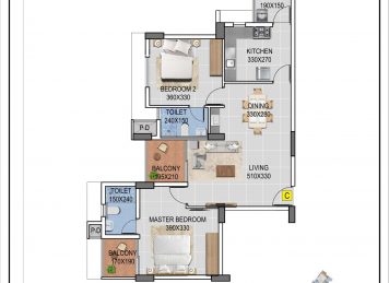 Kalyan Legacy 2 Bedroom floor plan
