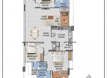 kalyan Legacy 3BHK Floor Plan