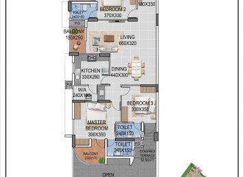 Kalyan Legacy 3 Bedroom floor plan